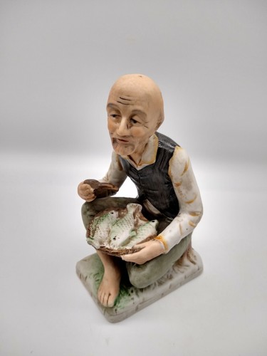 Vintage pottery old fisherman - vintage,