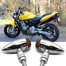 Chrome Motorcycle Bullet Turn
