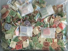 GB PERFINS ACCUMULATION ..PRICED per lot up to 500 etc. MIXED UNCHECKED DIES