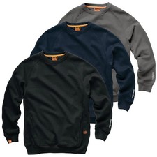 Mens Scruffs Eco Worker Pull Over Pocket Raglan Sweatshirt Sizes XS to 3XL