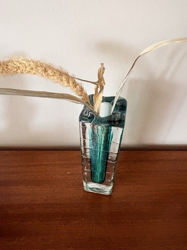Vintage midcentury teal glass - vintage,