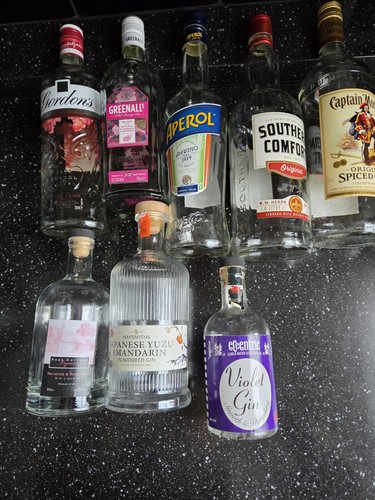 Empty spirit bottles - 8,