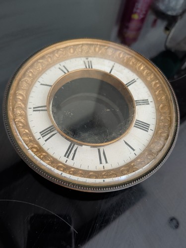 Antique brass opening - opening, clock