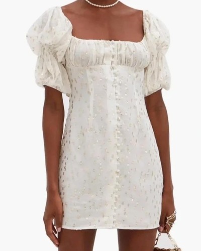 Rat and boa white - gold, polka