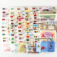 100 pcs/set Different World Banknotes Paper Money Foreign UNC Rare Collections