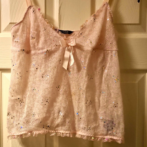 Senza pink lace - sequin, cami