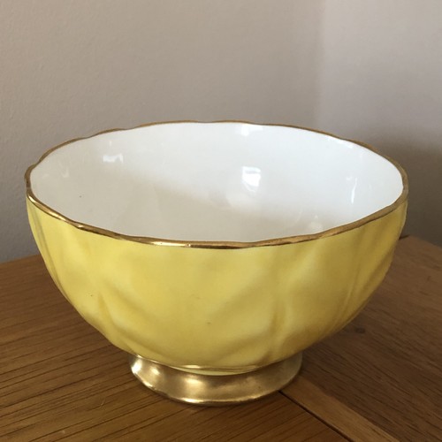 Aynsley yellow sugar bowl - aynsley,