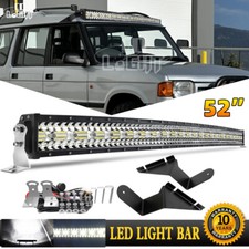 52'' Curved off road Led Light Bar+Brackets+Wire For Land Rover Discovery 1 & 2