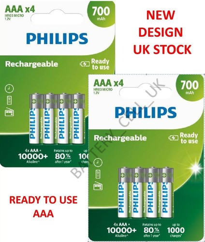 Aaa philips batteries - 8x,