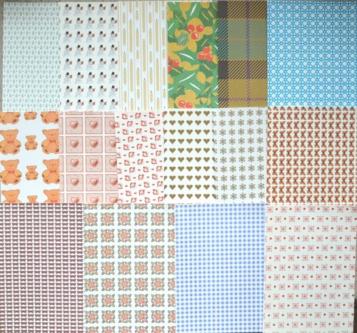 Asst sheets of patterned - 16,