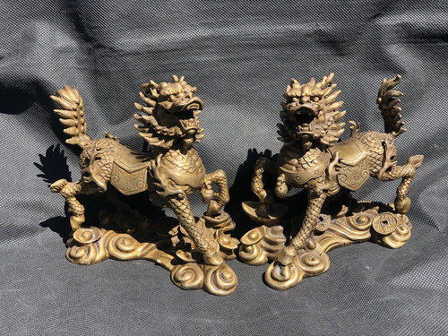 Antique chinese bronze - chinese, dragon