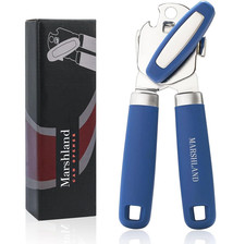 Marshland Stainless Steel Tin Opener with Soft Handle Manual Can Opener - Blue