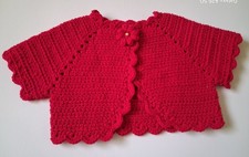Child Red Bolero Cardigan 3-4