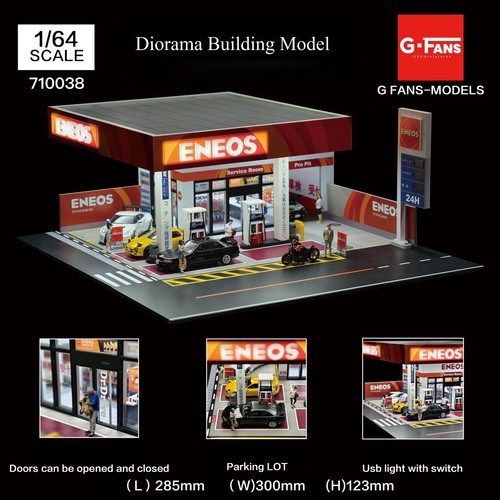 Diorama car garage model - 1:64,