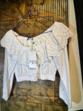 ZARA White Broderie Anglaise