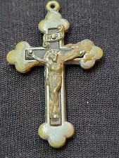 Antique c.1900 German CRUCIFIX PENDANT German Jewelry