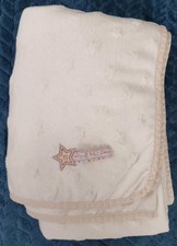 Disney Mothercare Winnie the Pooh taggy Fleece Cot Blanket embossed stars cream