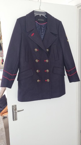 Zara coat red - accents, military