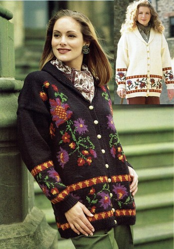 Ladies cardigan knitting