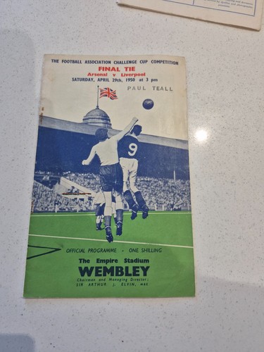 1950 cup final programme - 1950, fa