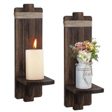 Vintage Wooden Wall Candle