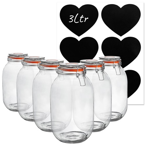 Glass storage jars heart - storage,