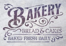 Bakery STENCIL 3 sizes Cake Shop Sign Kitchen Cafe Furniture SUPERIOR 250 MYLAR 