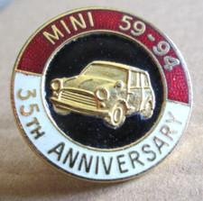 MINI CARS 1959-94 35th Anniversary Rare Enamel Pin Badge. Metal & Enamel  (36)
