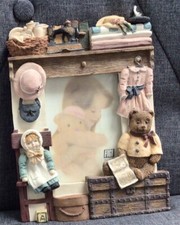 Vintage Teddy Bear 3D Resin Picture/photo Frame Christmas gift Christening (T15)