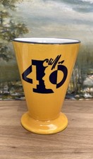 Vintage Cliff Richard 40 Yellow Ceramic Mug Churchill Made In England Art Deco