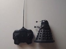 Doctor Who 2004 Radio Controlled Dalek 5" Black Tested Working With Remote