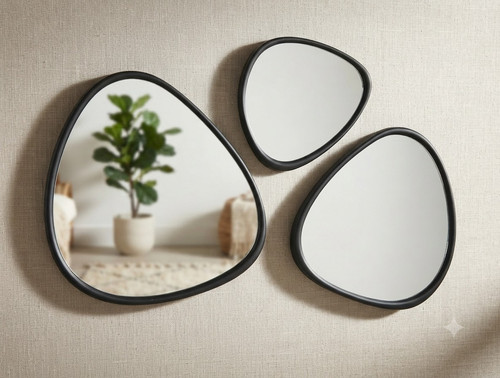 Set irregular pebble wall - of,