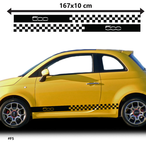 For fiat 500 side racing - for,