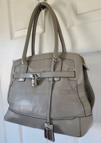Modalu grey genuine leather - grey,