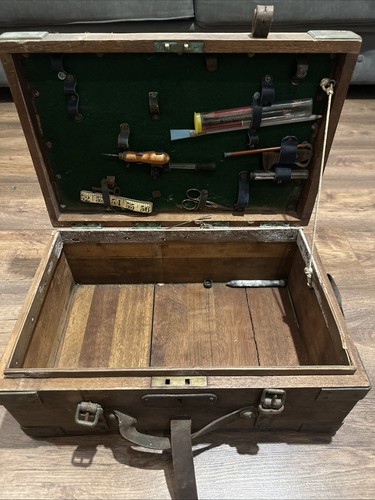 Antique brass bound wooden - bound,