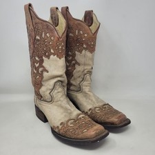 Corral Boots 9M Brown Cream