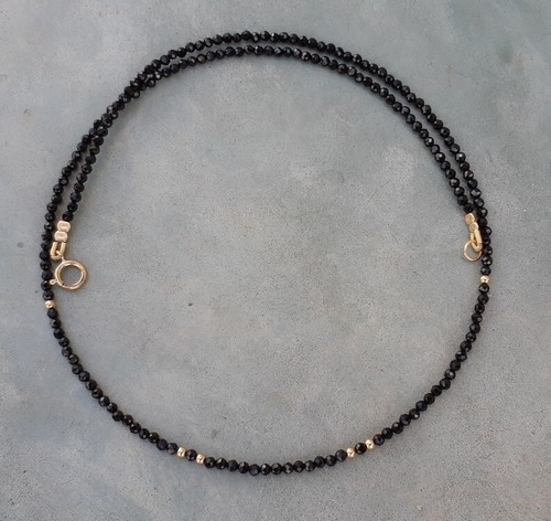 Black tourmaline faceted - tourmaline,