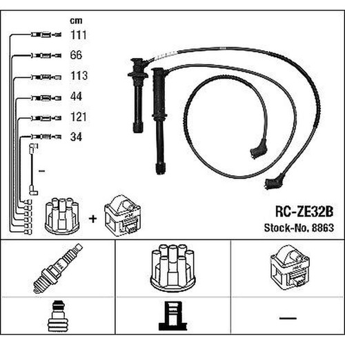 Ignition cable kit ngk 8863 - kit,