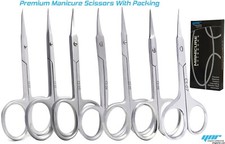 Professional Finger Toe Nail Scissors CURVED ARROW Steel Manicure Cuticle NAIL