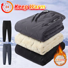 Men Winter Fleece Lined Waterproof Thermal Trouser Athletic Joggers Warm Pants