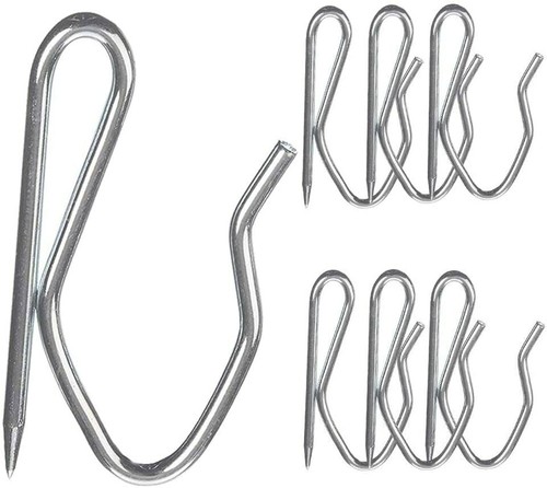 Curtain hooks metal - metal, pin