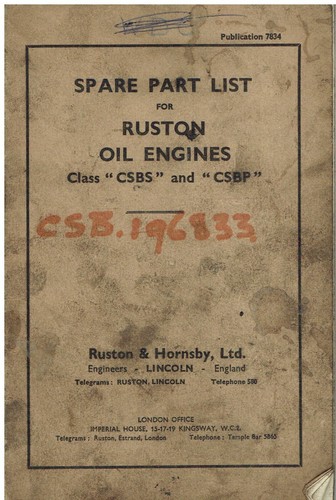 Ruston csbs csbp diesel - ruston,
