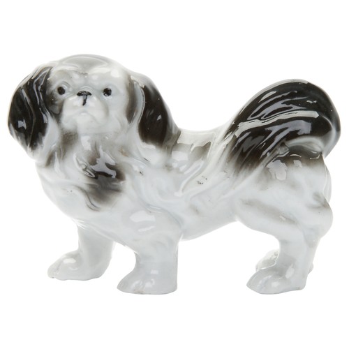 Porcelain figure pekingese - porcelain, "pekingese"