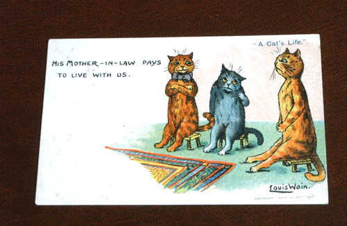 Original louis wain signed - original,