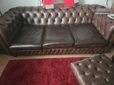 Leather Chesterfield 3 Seater