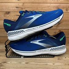 Brooks Trainers Mens Size UK 13 Adrenaline GTS 22 Blue Road Running Gym Shoes