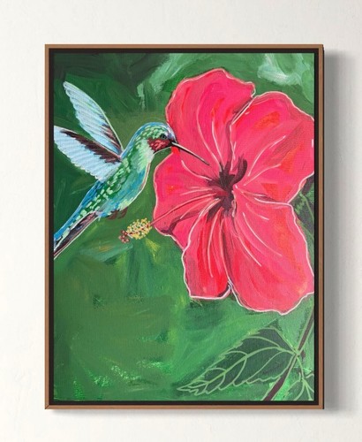 Original art hummingbird - original,