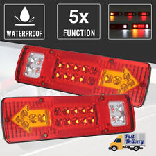 LED REAR TAIL BRAKE LIGHTS LAMP PAIR 12V 5 FUNCTION TRAILER CARAVAN TRUCK LORRY,