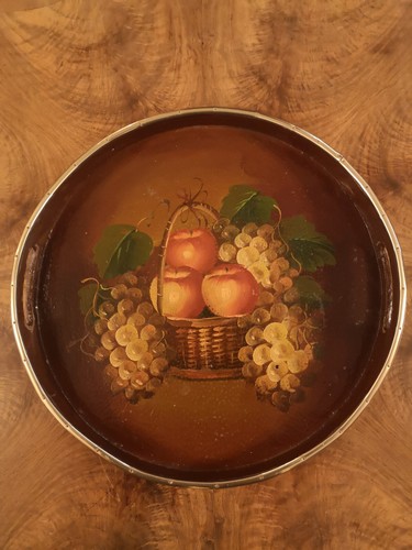 Vintage paper mache - tray,, hand