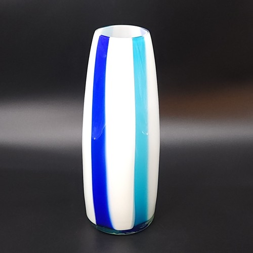 Art glass flower vase blue - flower,